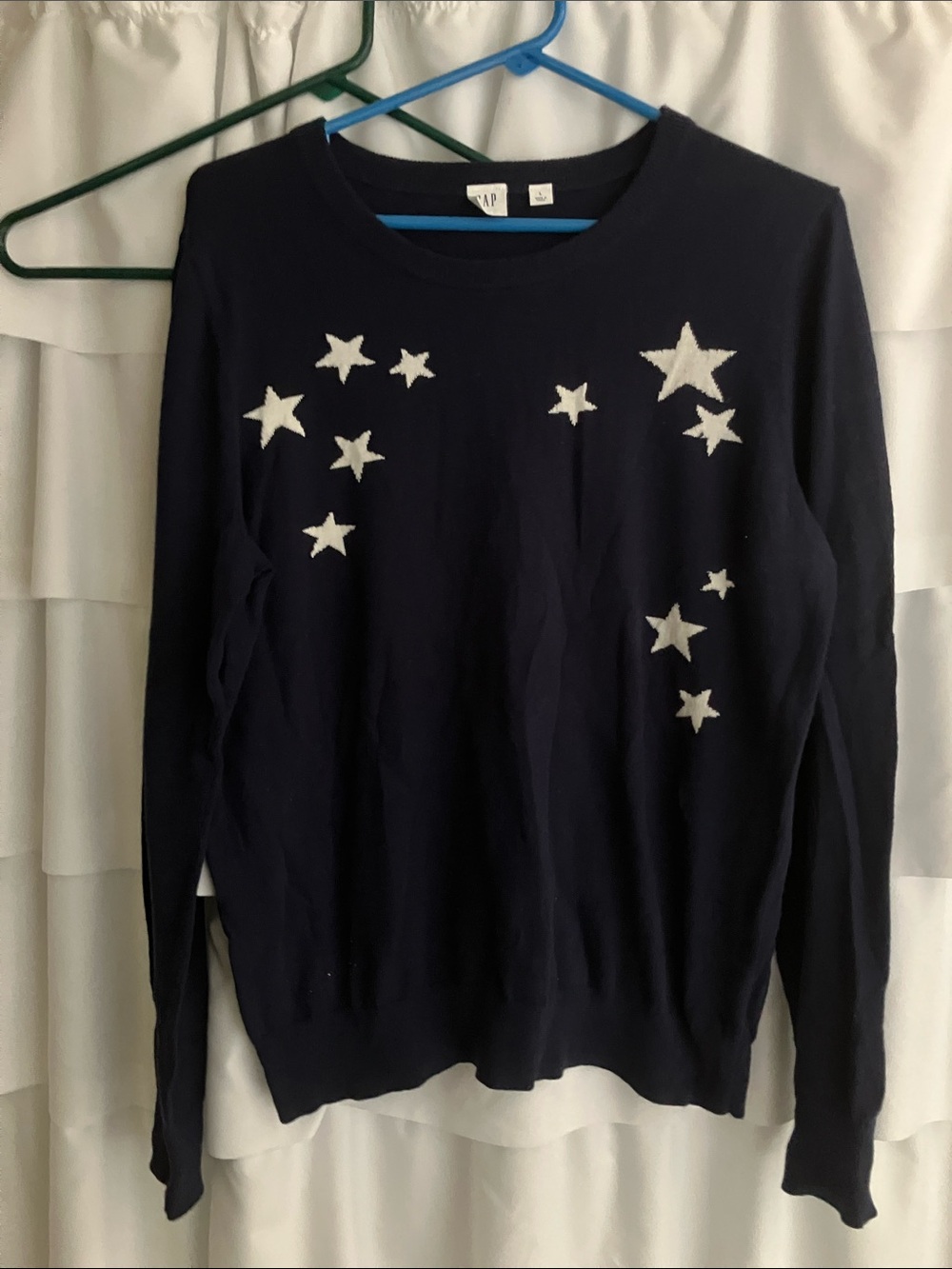 GAP Navy Crewneck Sweater with White Star Motif